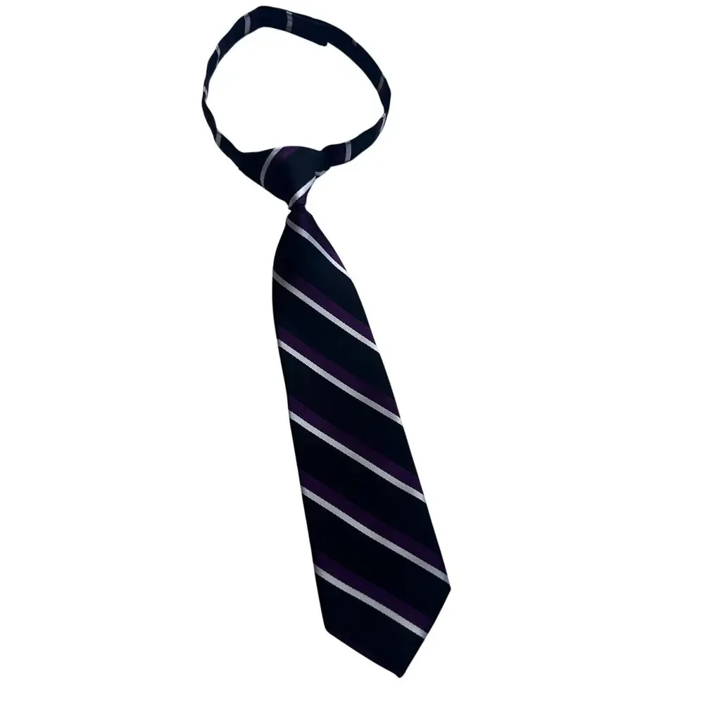 Gymboree Purple Striped Velcro Tie - 0-24 Months